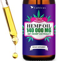 Hemp Oil 140 000mg for Pain Relief, Relaxation, Better Sleep, All Natural, Pure Extract, Vegan Friendly
