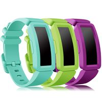 findway Compatible with Fitbit Ace 2 Bands for Kids 6+, Soft Silicone Bracelet Accessories Sport Strap Boys Girls Wristbands Compatible for Fitbit Inspire HR & Ace 2