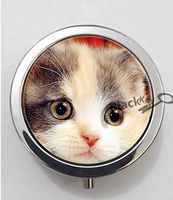 BlackKey Animal Cat Cute Kitty 3-Compartment Decorative Pocket Gift Box Case Organizer for Pill, Color 1-152