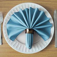 UNIWARESAL Pure Cotton Napkins 18 inch for Dinner Table, Restaurant, Wedding, and Regular Home Uses Ultra Soft Cotton Fabric Pack of 10 - Light Blue