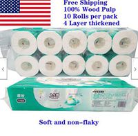 Preciashopping White Soft Toilet Paper (10 Rolls) - Household Eco-Friendly Bathroom Tissue 4ply