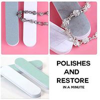 10PCS Magic Scratch Remover for Metal Phone Edge Jewelry - Double-Sided Repair Buffing Polishing Strip - Resin Sand-paper Sponge - Abrasive Grinder Buffer - Derusting Rod - Cleaning Tool (Green)