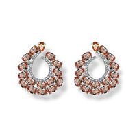 Goober Liu Drops Modeling Fashion Crystal Earrings,Zircon-Gemstone Eardrop, 1 Pair (Champagne)