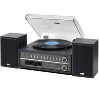 TEAC MCD800B 20-watt Turntable System with AM/FM/CD/Wireless Technology in Black
