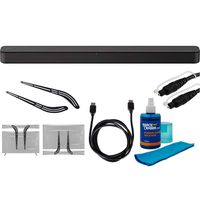 Sony 2.0ch Soundbar with Integrated Tweeter 2018 Model (HT-S100F) with Soundbar Bracket 23" - 55", 6ft HDMI Cable, 6ft Optical Audio Cable & Universal Screen Cleaner for LED TVs