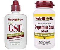 NutriBiotic Grapefruit Seed Extract Liquid Concentrate and Grapefruit Seed Extract Maximum Strength Capsules Bundle with Vegan and Gluten Free GSE, 2 oz. and 60 ct.