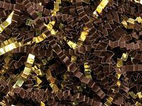 Crinkle Cut Gift Shred Filler - 10 LB - Brown and Gold