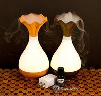 Stress & Anxiety Relieving Essential Oil Starter Kit – Ultrasonic Cool Mist Essential Oil Diffuser, Aromatherapy Necklace & Stress Relieving Oil with Anxiety Session by Hypnotist (Dark Wood)