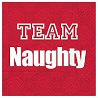 Design Design Cocktail Beverage Paper Napkins, Team Naughty Team Nice, 20 ct