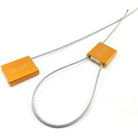 Security Seals Steel Cable Seals Pull Tite Security Tag Tamper Proof Ties Aluminum Alloy Lock (50pcs X Yellow)