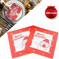Lesirit Napkin Disposable Paper Napkin Holiday Party Restaurant Lunch Theme Dinner Paper Napkin Supplies 100-Count (J)
