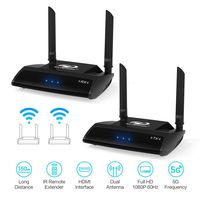 Wireless HDMI Transmitter and Receiver,PAKITE 5G Wireless HDMI Extender for TV Audio Video,1080P Full HD 3D AV Sender with IR Remote Control Support 492FT Transmission for Projector Monitor Home Use