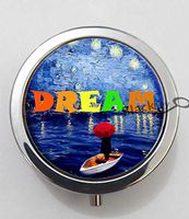 BlackKey Dream Beautiful Inspirational Word 3-Compartment Decorative Pocket Gift Box Case Organizer for Pill, Color 1 -1652