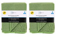 Mainstays Green Double Sided Dual-Purpose Scrubber (2 Packages)