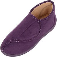 Ladies/Womens Dr Lightfoot Slippers/Indoor Shoes with Memory Foam Insole - Purple - US 9