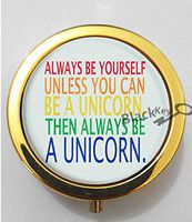 BlackKey Always Be A Unicorn 3-Compartment Decorative Pocket Gift Box Case Organizer for Pill, Color 2 -77