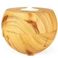 YUEBAOBEI Aromatherapy Diffuser, 600Ml Extra Large Diffuser Wood Grain Oil Humidifier, Premium Therapy Air Freshener, Working 8 Hours, for Home,A