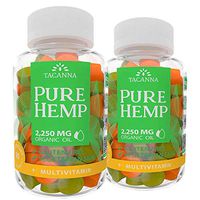 |2 Pack| Tacanna Natural Hemp Gummies - Ultra Volume 4500Mg - 180pcs - Premium Hemp Extract - Relieve Stress, Pain and Anxiety -Brain Boost - Immune Support - Omega 3 6 9 - Made in USA (180)