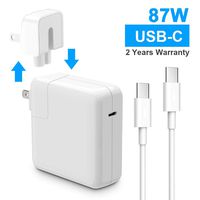 87W Mac Book Pro Charger, Rocketek Compatible with Thunderbolt 3 Port USB C Power Adapter for MacBook Pro 13" 15" and Mac Book Air 2018, Samsung,Nexus,ASUS,Lenovo,Acer,Dell with Type-C Charge Cable
