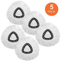 LANIAKEA 5 Pack Spin Mop Replacement Head Easy Cleaning Spin Mop Refills