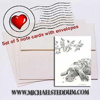 Michael Steddum Bird Droppings, Irish Setter Note Card Set