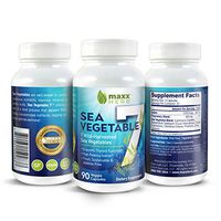 Maxx Herb Sea Vegetable 7 - Natural High Potency Iodine Supplement for Thyroid Support (90 Veggie Capsules, 1 Month Supply) - All Natural Seaweed, Sea Vegetables and Vegan Kelp Capsules