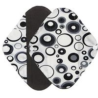 Jonerytime❤️ Reusable Bamboo Cloth Washable Menstrual Pad Mama Sanitary Towel Pad (M, Black)