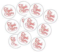 90 Red Thank You for Celebrating 1.5inch Round Party Favor Stickers/Envelope Seals/Favor Decorations