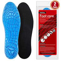 Massaging Gel Insoles,MileStep Insoles for Work,Sport,Hiking and Running&More,Silicone,2-Size for Men and Women (Men (4.5-8),Women (4.5-9) 2 Pairs)
