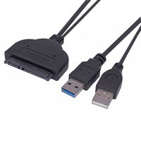 3KU USB3.0 TO SATAIII Convertor adaptor Cable,Support UASP and with Optional USB Power for 2.5" SSD/HDD