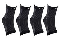 2Pairs Premium Ankle Support Compression Sleeves Unisex, Plantar Fasciitis Foot Socks, Fast Relief from Swelling & Foot Pain + A Small Free Gift (S/M)