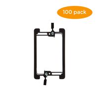 Buyer's Point Single Gang Low Voltage Mounting Bracket Device [UL Listed] (1 Gang, 100 Pack), for Telephone Wires, Network Cables, HDMI, Coaxial, Speaker Cables (100)