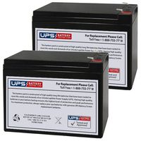 (2) 12V 10Ah F2 - UPSBatteryCenter SLA Compatible Battery Set for Currie F18 Electric Scooter