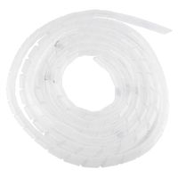 (Pack of 2) Spiral Wire Wrap Organizer PE Polyethylene Bands Cable Sheath Tube Manage Sleeves Winding Pipe(White 0.63in)