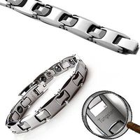 Accents Kingdom Men's Tungsten Carbide Magnetic Sport Golf Bracelet 7.5"
