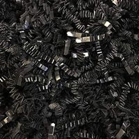 Black Cat Avenue 1 LB Black Crinkle Cut Paper Shred Filler for Gift Wrap and Basket Filler