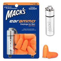 Mack's Ear Ammo Soft Foam Earplugs for Men, 7 Pair with Travel Case