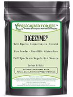 Digestive Enzyme Complex Powder - Full Spectrum Patented All Vegetarian Source by DigeZyme (R), 4 oz (113 g)