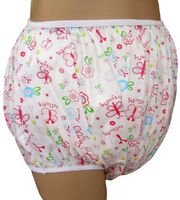 Baby Pants Classic Butterflies Nursery Print Adult Pullon Plastic Pants - 3XLarge