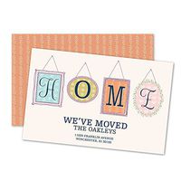 Picture Frames Personalized Moving Announcement - Pink