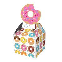 Pack of 48 Vibrantly Colored Donut Time Favor Box 9"