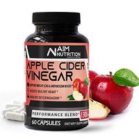 Natural Apple Cider Vinegar Capsules - Pure ACV Supplements for Fast Weight Loss - Apple Cider Vinegar Pills Perfect for Appetite Suppressant & Bloating Relief (60 Capsules)