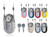 COBY CX-7BLK Mini AM/FM Radio with Neck Strap in Black/Silver (Discontinued by Manufacturer)