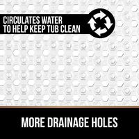 Gorilla Grip Original Patented Bath, Shower, Tub Mat, 21x21, Machine Washable, Antibacterial, BPA, Latex, Phthalate Free, Square Bathroom Mats with Drain Holes, Suction Cups, Blue