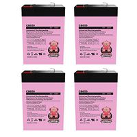 Charity Battery CB650 6V 5Ah Replacement for General 00648 Emergency Light Battery WKA6-5F - 4 Pack