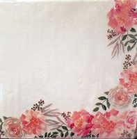 Spring Floral, Set of 40 Lunch Paper Napkins By C.R. Gibson ~ Spring Floral