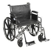 STD24ECDDA-SF - Sentra EC Heavy Duty Wheelchair, Detachable Desk Arms, Swing away Footrests, 24 Seat