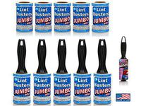 Ideal Home Innovations USA Made Pet Hair Lint Roller Refill Sticky Adhesive Remover 1015 Sheet Large Rolls Value Pack with Bonus Travel Roller for Clothes Furniture by IHI