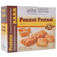 Elite Health Center Peanut Pretzel Protein Bar, Low Sugar, HCG Friendly, 10g Protein, 1.13oz, 7 Count