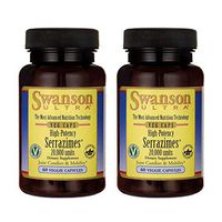 Swanson High-Potency Serrazimes 20000 Units 20000 Units 60 Veg Capsules Enzyme (2 Pack)